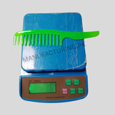 Fine Tooth Plastic Hair Comb with Handle-Green